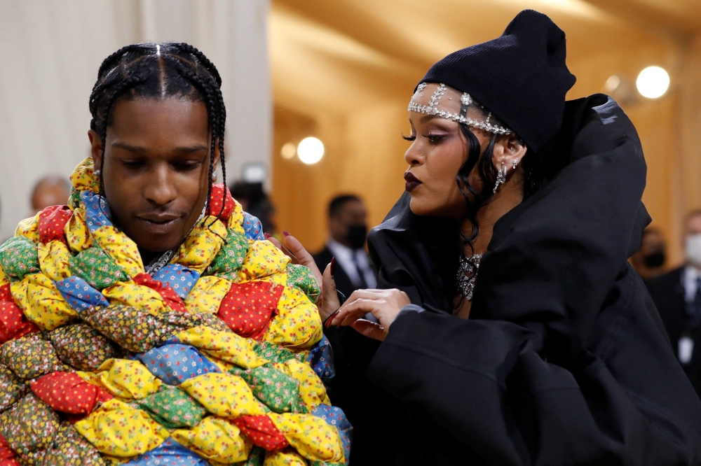 Metropolitan Museum of Art Costume Institute Gala - Met Gala - In America: A Lexicon of Fashion - Arrivals - New York City, U.S. - September 13, 2021. A$AP Rocky and Rihanna. REUTERS/Mario Anzuoni/File Photo