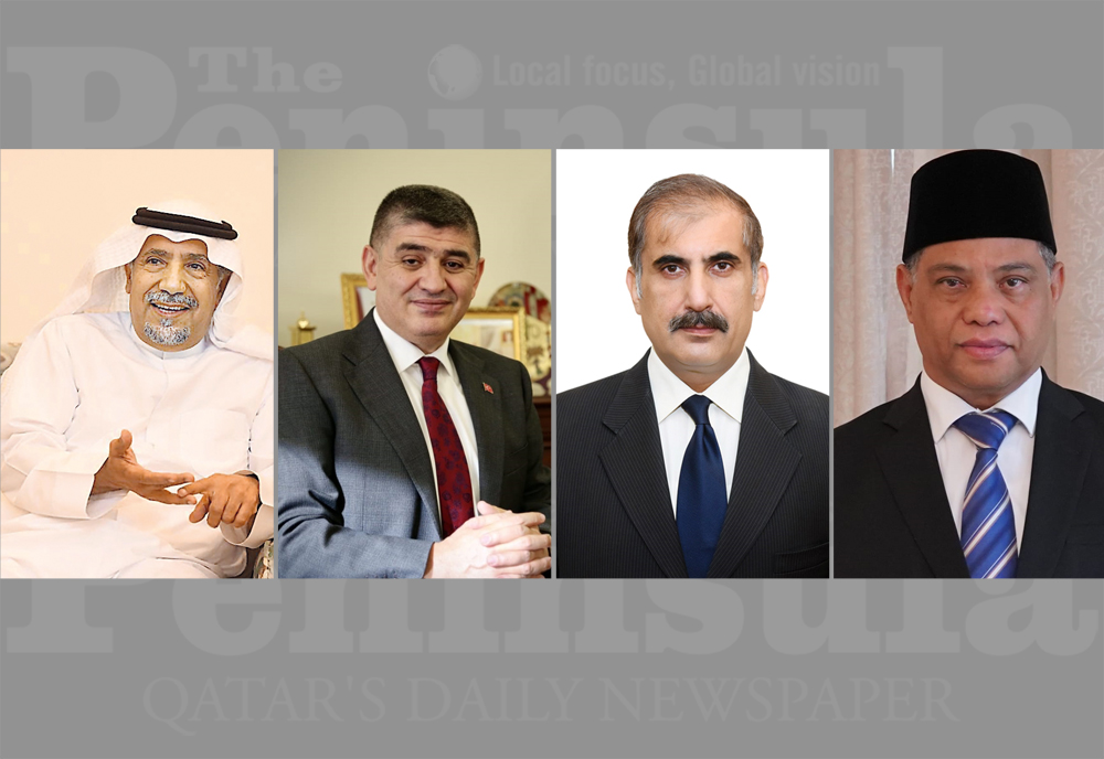 FROM LEFT: Ambassador of Kuwait Hafeez bin Mohammed Al Ajmi; Ambassador of Turkey Dr. Mustafa Göksu; Ambassador of Pakistan Syed Ahsan Raza Shah; and Ambassador of Indonesia Ridwan Hassan