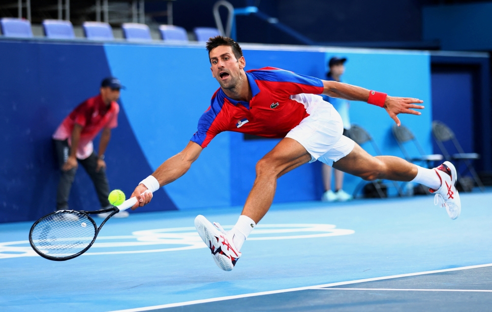 Novak Djokovic of Serbia in action during his bronze medal match against Pablo Carreno of Spain/File Photo