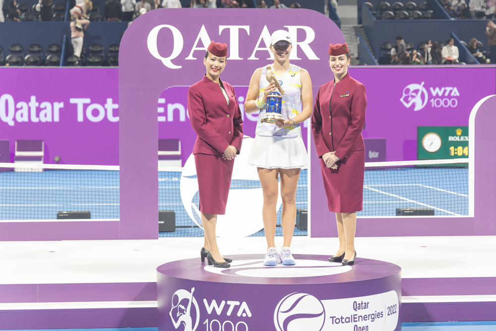 Iga Swiatek is this year’s Qatar TotalEnergies Open Champion. 