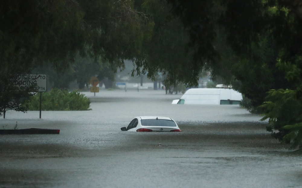 Flooded scenes at Rocklea on Brisbane's Southside, Queensland, Australia, February 27, 2022. AAP Image/Jason O'Brien via Reuters 