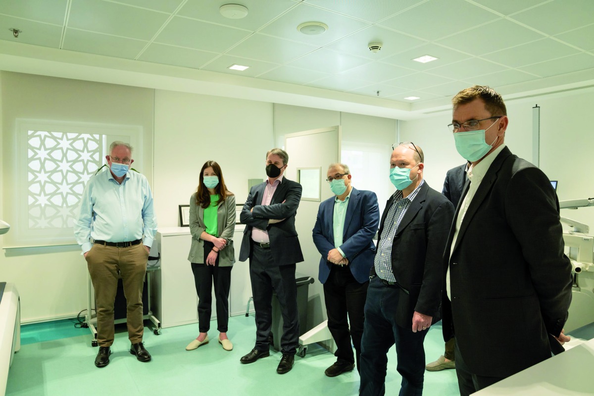 The UK delegation during their visit to the Qatar Biobank. 