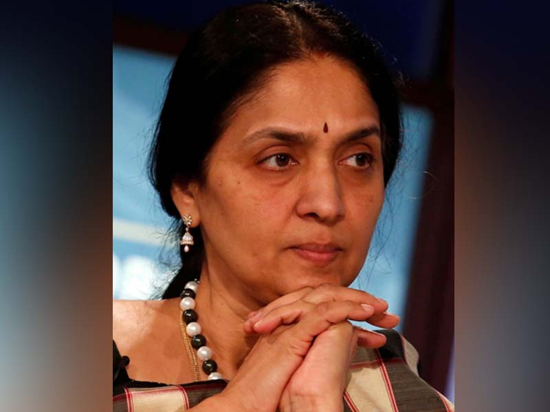 FILE PHOTO: Chitra Ramkrishna, Managing Director and CEO, National Stock Exchange (India), participates in The Future of Finance panel discussion during the IMF-World Bank annual meetings in Washington, October 12, 2014. REUTERS/Yuri Gripas/File Photo
