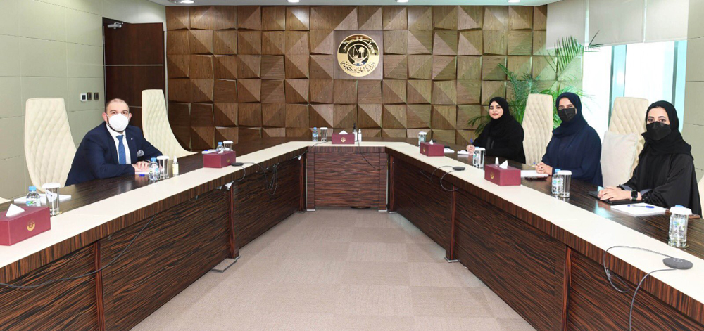 Assistant Foreign Minister  H E Lolwah bint Rashid Al Khater during a meeting with Ambassador of European Union to Qatar H E Dr. Cristian Tudor, yesterday.
