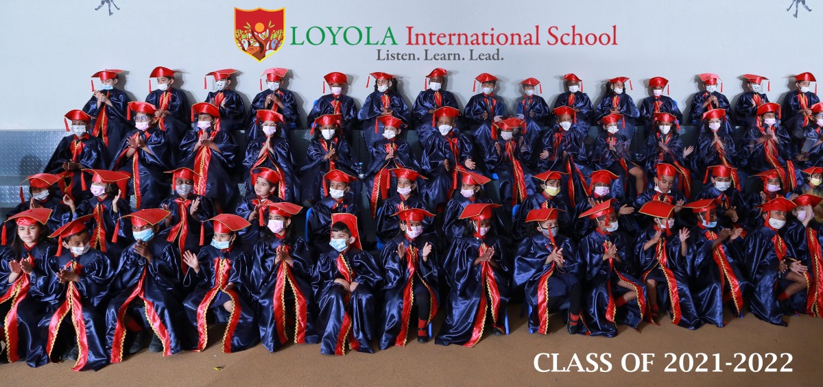 KG-2 students of Loyola International School during the Graduation Day. 