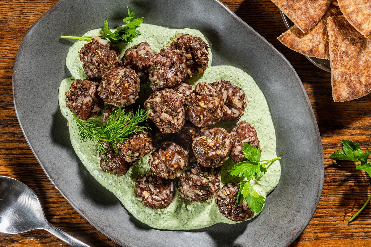 Lamb Meatballs With Sumac and Feta. Photo by Rey Lopez for The Washington Post.