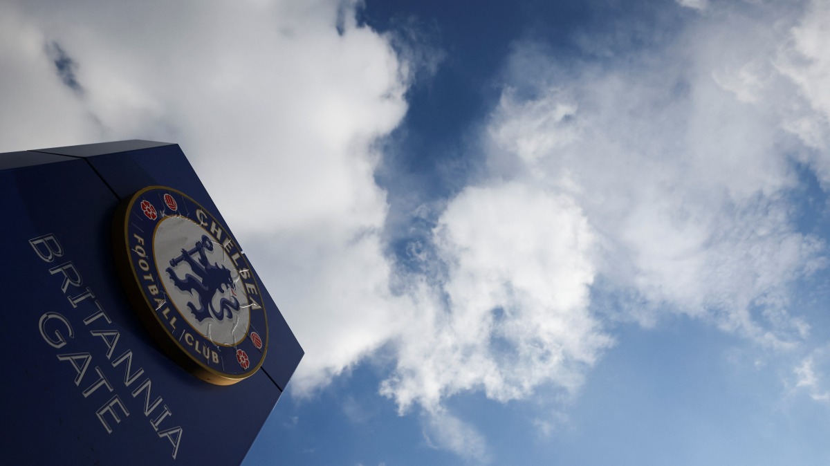 FILE PHOTO: A sign mentioning 'Britannia Gate' is seen outside Stamford Bridge, the stadium for Chelsea Football Club, after Britain imposed sanctions on its Russian owner, Roman Abramovich, in London, Britain, March 10, 2022. REUTERS/Hannah Mckay

