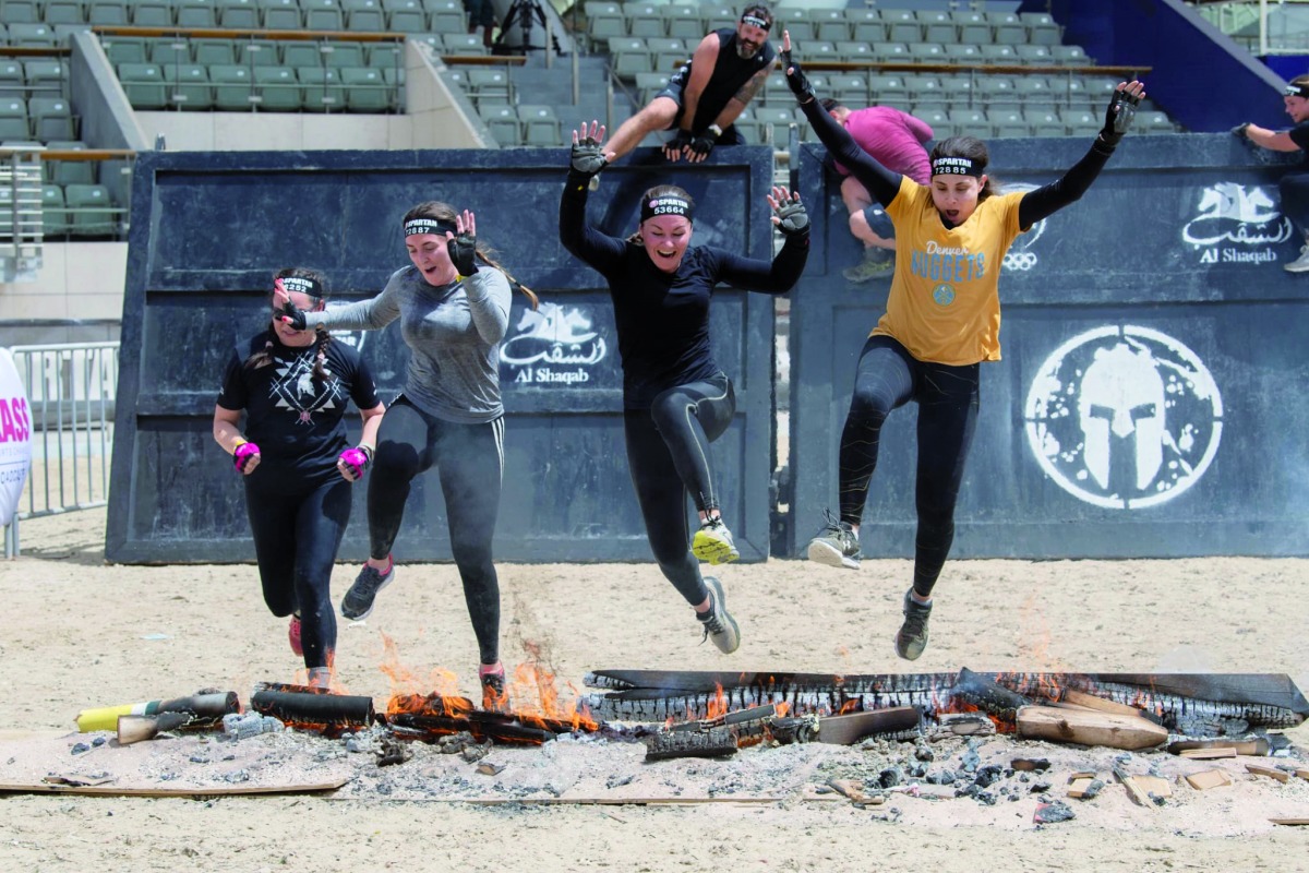 Competitors in action during the Women's event yesterday.