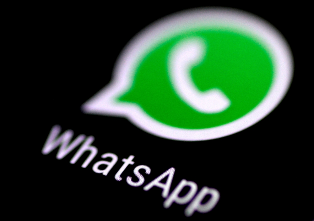 The WhatsApp messaging application is seen on a phone screen August 3, 2017. REUTERS/Thomas White

