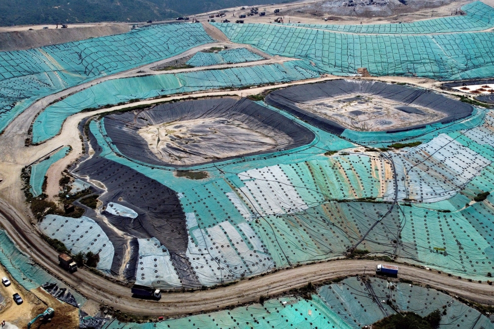 A general view of West New Territories Landfill during the coronavirus disease (COVID-19) pandemic, in Hong Kong, China, April 11, 2022. Picture taken April 11, 2022. Picture taken with a drone. REUTERS/Tyrone Siu TPX