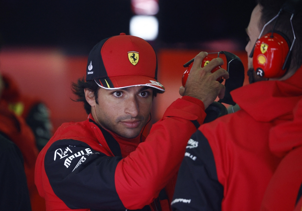 Ferrari's Carlos Sainz Jr. before practice Reuters/Guglielmo Mangiapane