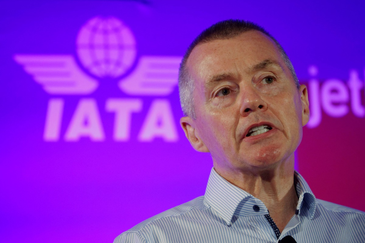 FILE PHOTO: Willie Walsh, Director General of the International Air Transport Association, takes part in a panel discussion at the International Air Transport Association's (IATA) Annual General Meeting in Boston, Massachusetts, U.S., October 5, 2021. REUTERS/Brian Snyder/File Photo
