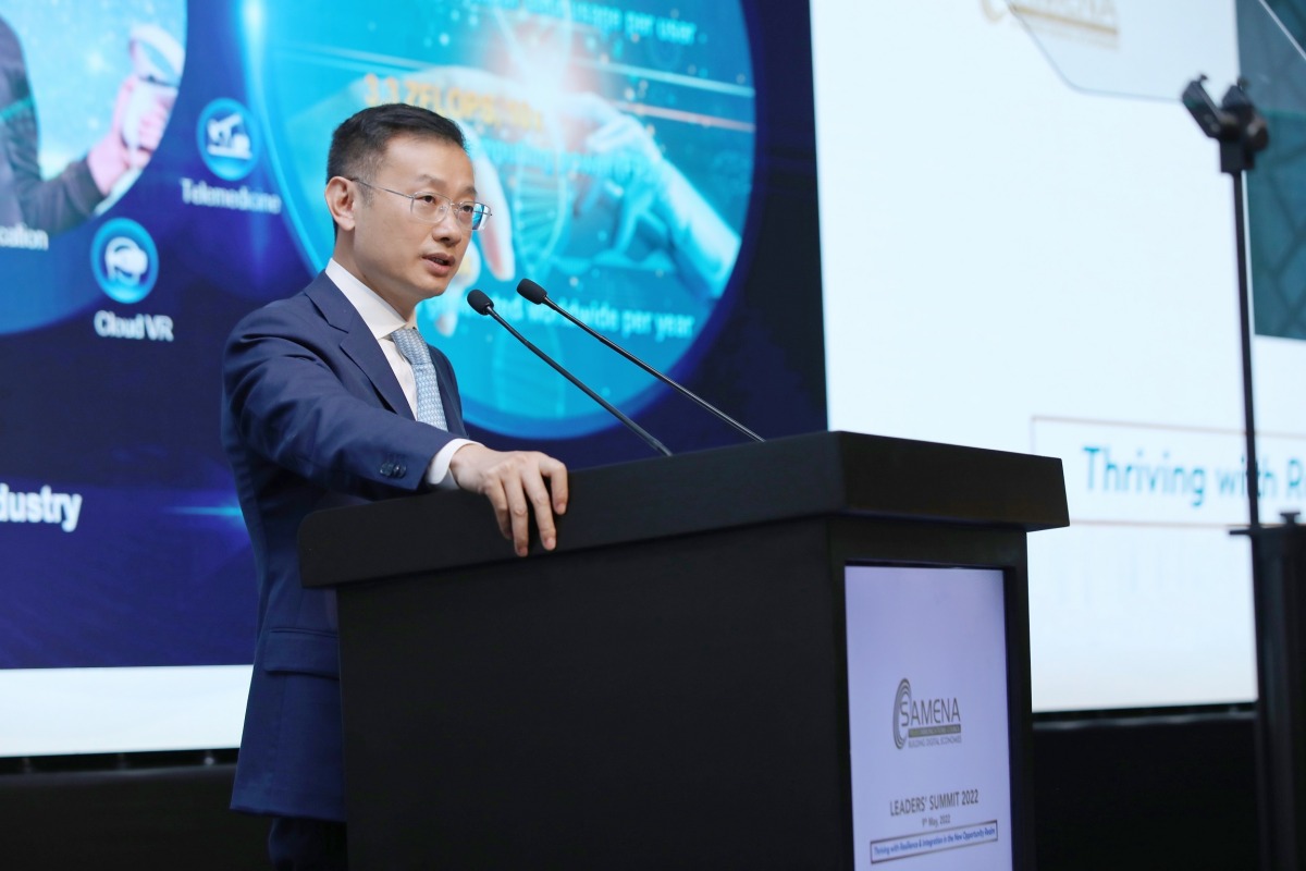 Steven Yi, President of Huawei Middle East at SAMENA Council Leaders’ Summit 2022.
