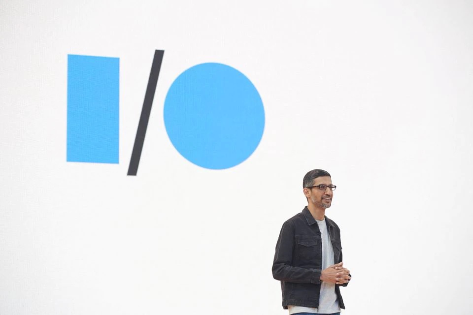 Alphabet Inc and Google Chief Executive Sundar Pichai speaks at Google's annual I/O developer conference at the Shoreline Amphitheater in Mountain View, California, U.S., May 11, 2022. Google/Handout via REUTERS


