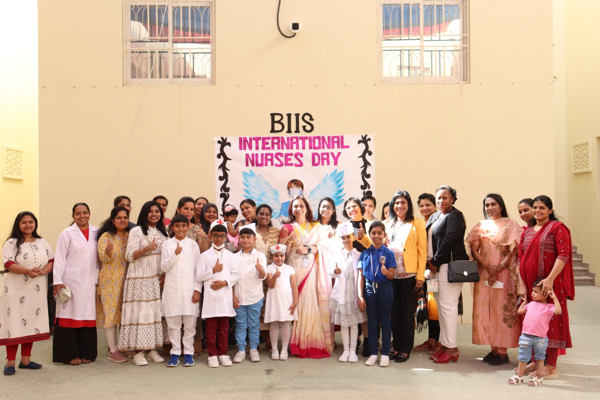 The guests and school staff during the International Nurses Day celebrations.