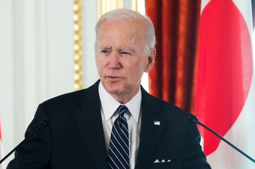 U.S. President Joe Biden speaks during a joint news conference with Japan's Prime Minister Fumio Kishida (not pictured) after their bilateral meeting at Akasaka Palace in Tokyo, Japan, May 23, 2022. REUTERS/Jonathan Ernst