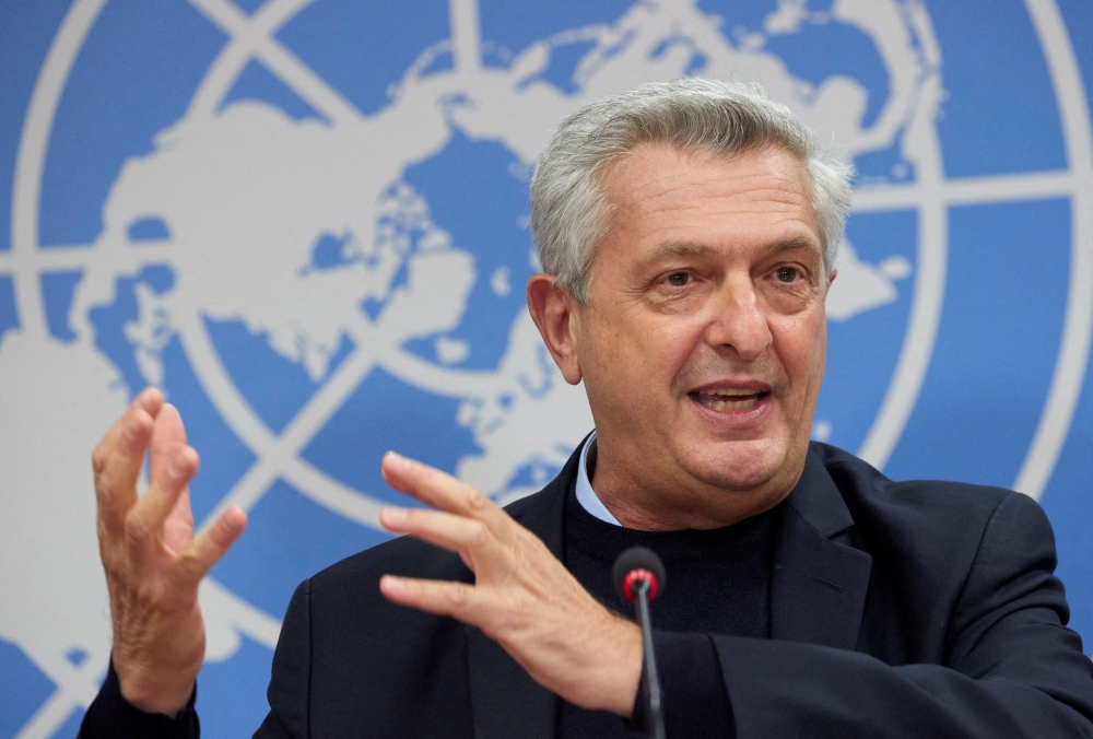 FILE PHOTO: The United Nations High Commissioner for Refugees (UNHCR) Filippo Grandi attends a news conference at the U.N. in Geneva, Switzerland October 8, 2021. REUTERS/Denis Balibouse