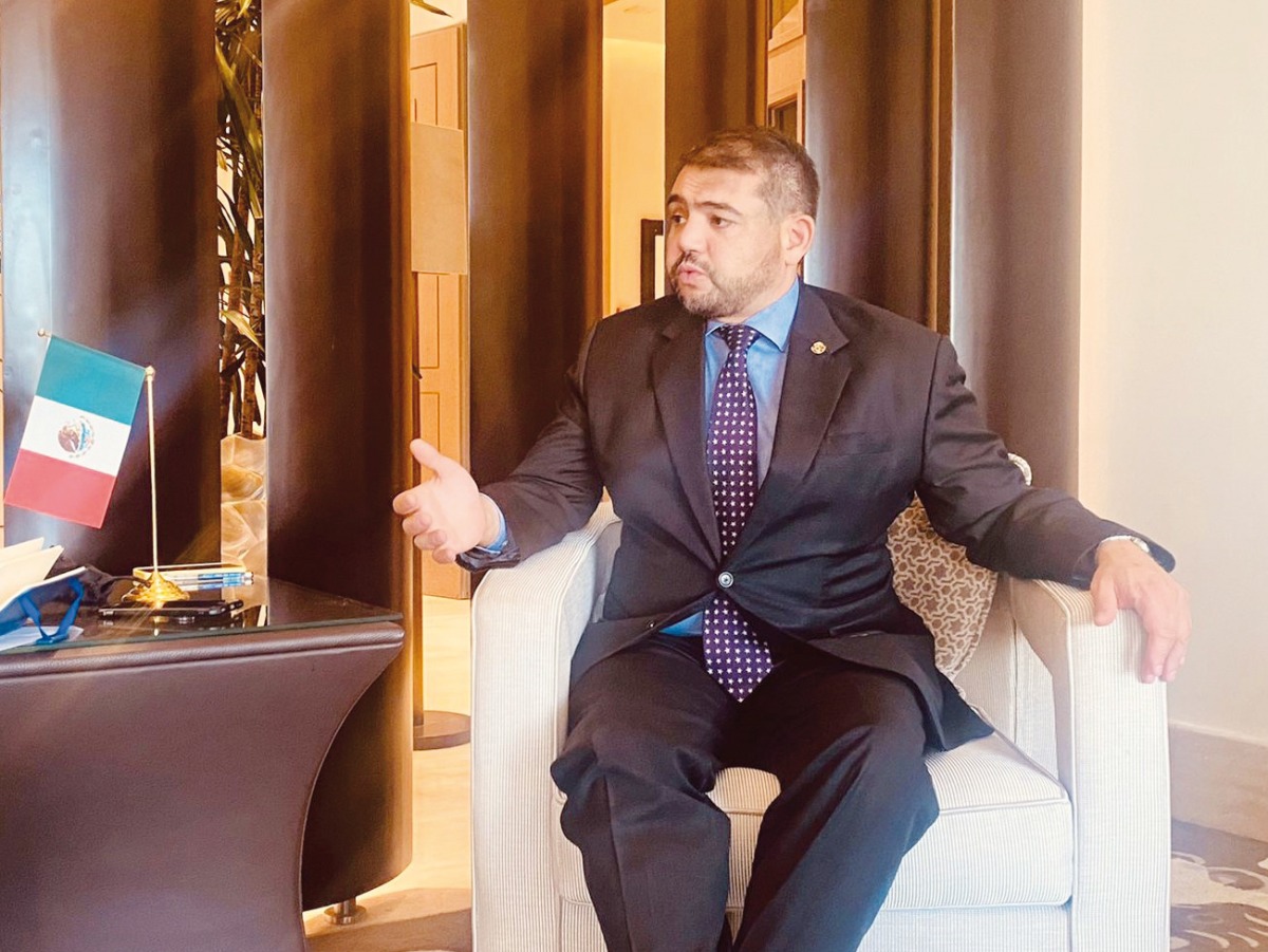 Alfonso Zegbe talking to The Peninsula during an exclusive interview.