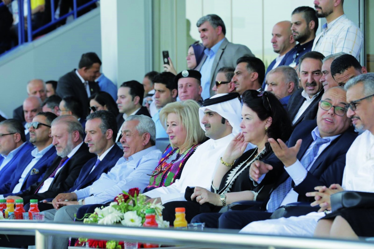 Minister of Culture H E Sheikh Abdulrahman bin Hamad Al Thani during the launch ceremony of the activities of “Irbid, the Capital of Arab Culture 2022,” in Amman, Jordan.