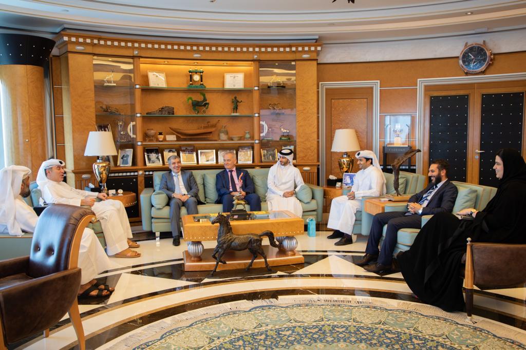 Alfardan Group and HBKU officials during the MoU signing event.