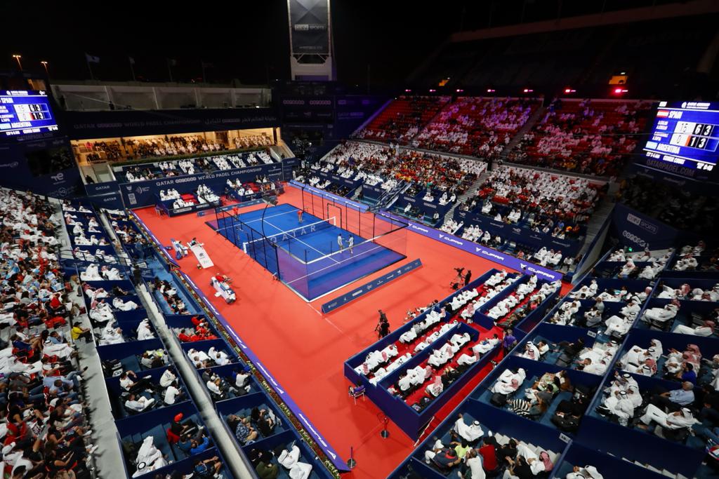 A file photo of the Khalifa International Tennis and Squash Complex during last year's World Padel Championships.