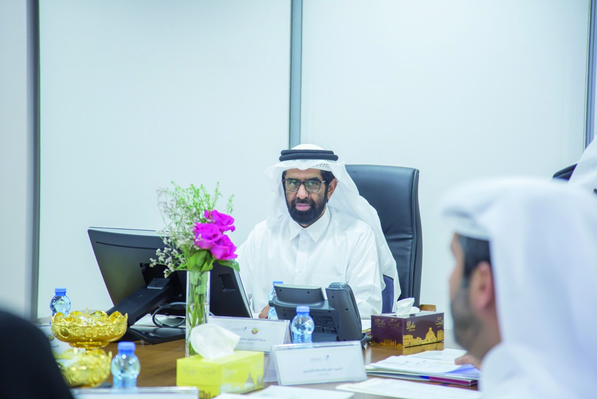 President of the Planning and Statistics Authority and Chairman of the Permanent Population Committee H E Dr. Saleh M Al Nabit at the meeting.