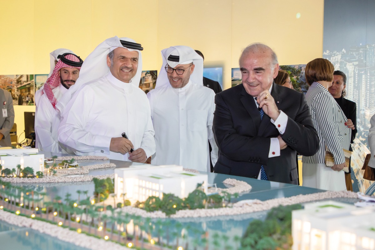 President of the Republic of Malta H E Dr. George Vella with officials during a visit to the United Development Company, yesterday.