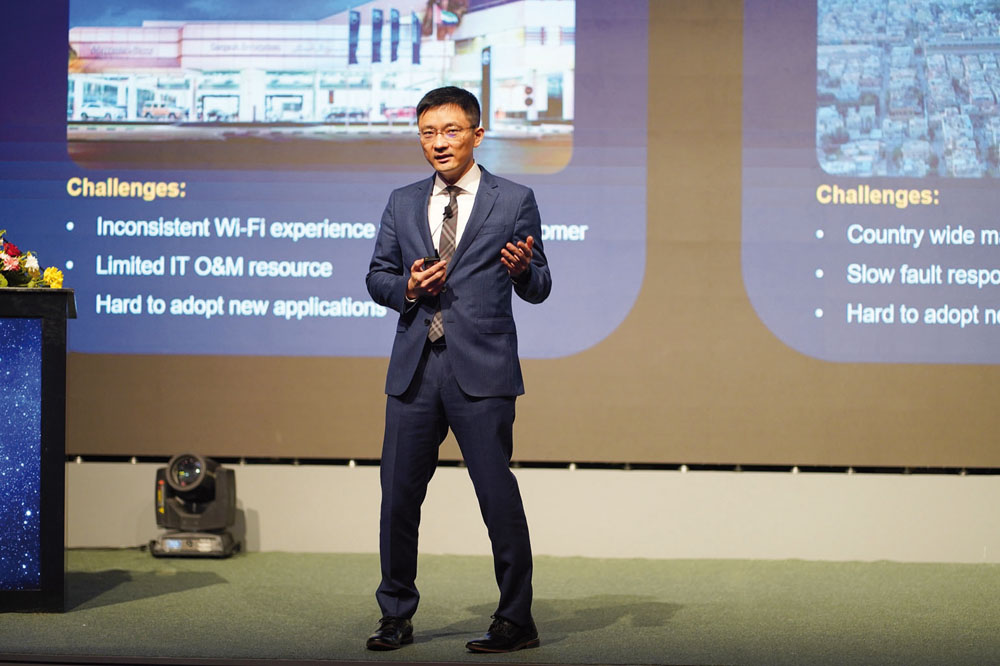 David Shi, President, Huawei Enterprise Business Group, Middle East speaking during the event.