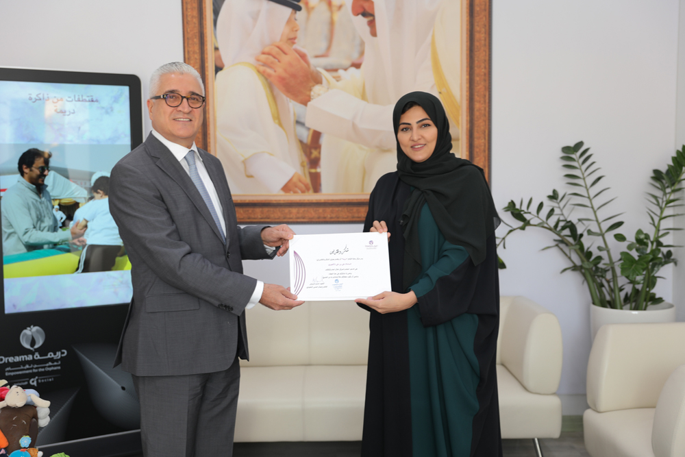 Al Anoud Hassan Darwish, Acting Executive Director of Dreama, with Aoun Zureikat, Operations Manager at Ali Bin Ali Luxury Company.