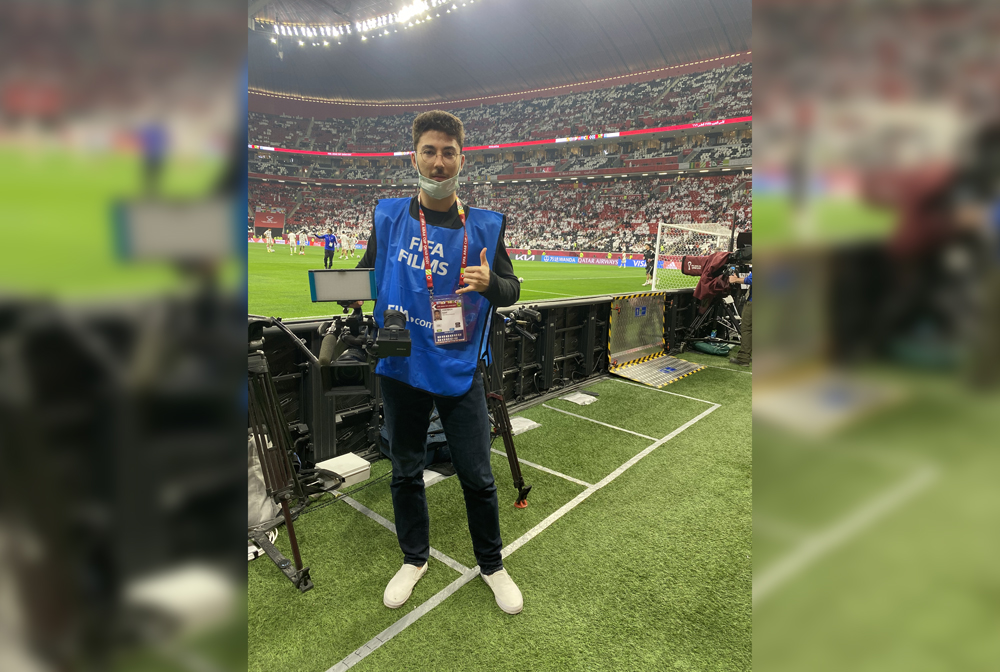 NU-Q student Komil Vokhidov is working on a production of a TV series documenting Qatar’s footballing history.
