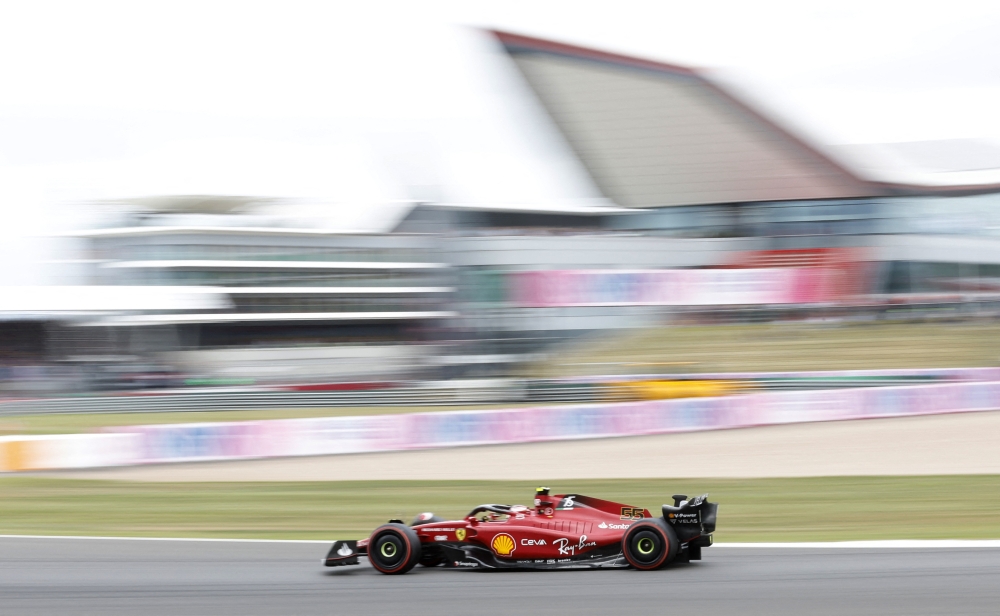 Ferrari's Carlos Sainz Jr. during practice REUTERS/Peter Cziborr