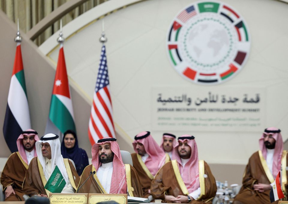 Saudi Crown Prince Mohammed bin Salman attends an Arab summit, in Jeddah, Saudi Arabia, July 16, 2022. REUTERS/Evelyn Hockstein



