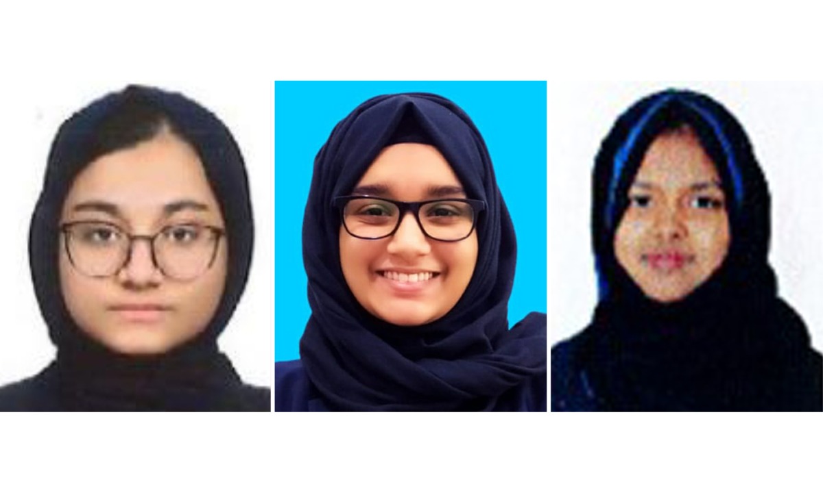 From left: Safa Fathima, Salwa Usman, and Dhilna Anvar