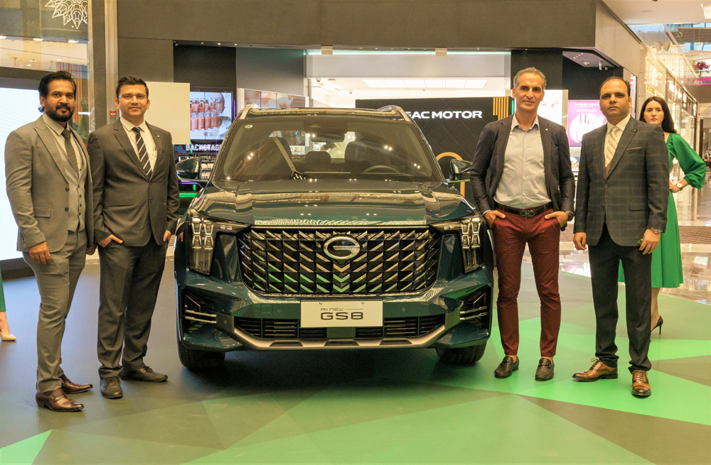 Officials during the launching of the 2nd Generation all New GS8, a 7-seater SUV at the luxury court of Doha Festival City Mall, recently.