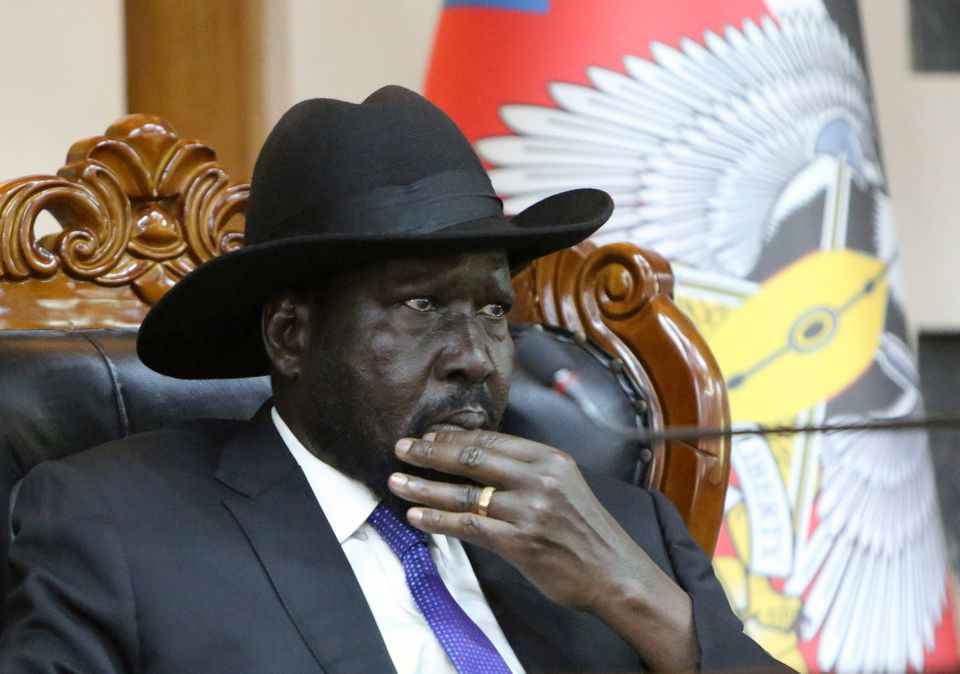 File Photo: South Sudan's President Salva Kiir at the State House in Juba, South Sudan, February 15, 2020. (REUTERS/Jok Solomun)