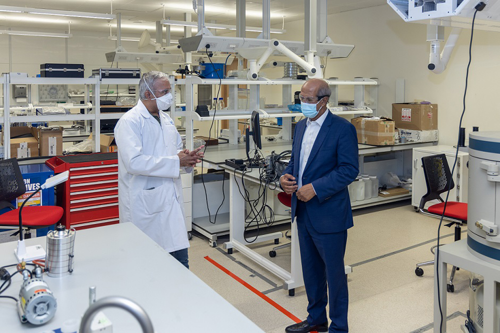 Ambassador Hasan Kleib, Deputy Director-General of the World Intellectual Property Organization, during a visit to Hamad Bin Khalifa University.
