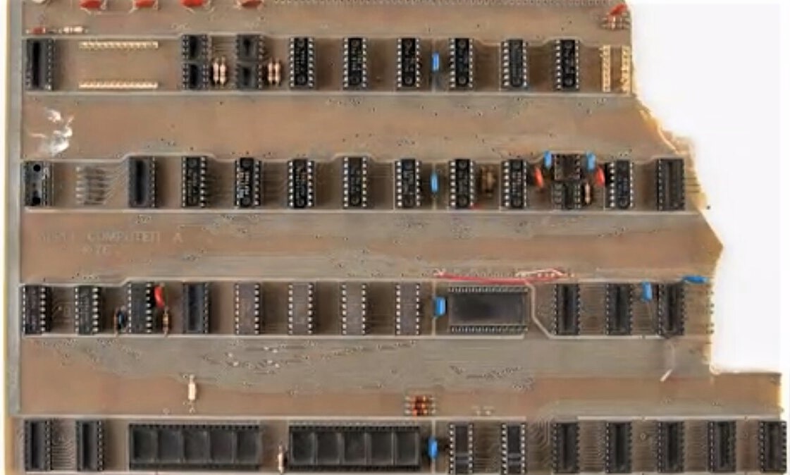 Steve Jobs' original prototype of the Apple I. (RR AUCTION)