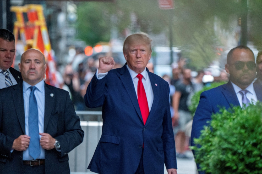  Donald Trump departs Trump Tower two days after FBI agents raided his Mar-a-Lago Palm Beach home, in New York City, New York, on August 10, 2022. Reuters