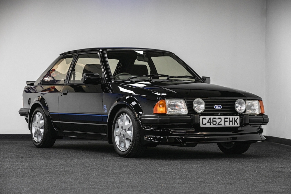A 1985 Ford Escort RS Turbo S1 car formerly driven by the late Princess Diana, offered for sale via Silverstone Auctions on August 27, 2022, is seen in this undated handout photo taken in an unknown location. Silverstone Auctions /Handout via Reuters