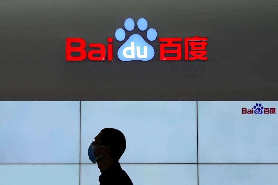 A logo of Baidu is seen during the World Internet Conference (WIC) in Wuzhen, Zhejiang province, China, November 23, 2020. REUTERS/Aly Song

