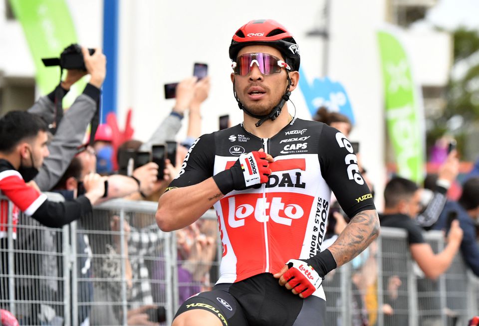 May 14, 2021 Lotto Soudal rider Caleb Ewan of Australia wins stage 7 REUTERS/Jennifer Lorenzini

