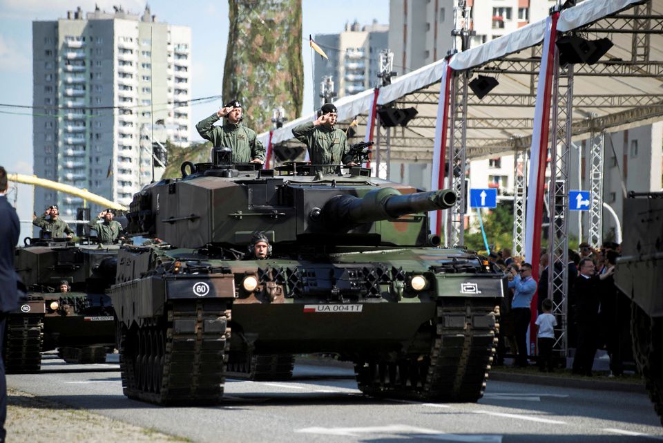 File Photo: Polish armoured vehicles take part in the Polish National Army Day parade in Katowice, Poland August 15, 2019. (Reuters)