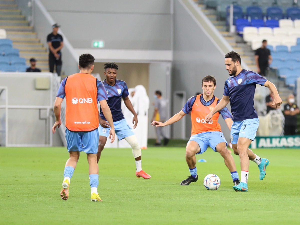 Al Wakrah players during a training session.  