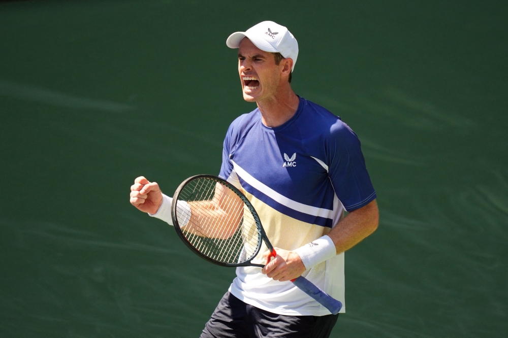 Andy Murray of Great Britain reacts to his win over Francisco Cerundolo of Argentina on day one of the 2022 U.S. Open tennis tournament at USTA Billie Jean King National Tennis Center, at Flushing, New York, on August 29, 2022. Mandatory Credit: Danielle Parhizkaran-USA TODAY Sports