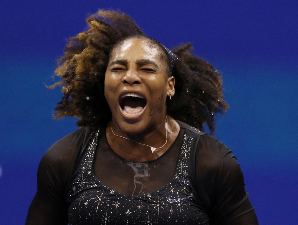 Serena Williams of the US reacts during her third round match against Australia's Ajla Tomljanovic REUTERS/Shannon Stapleton 