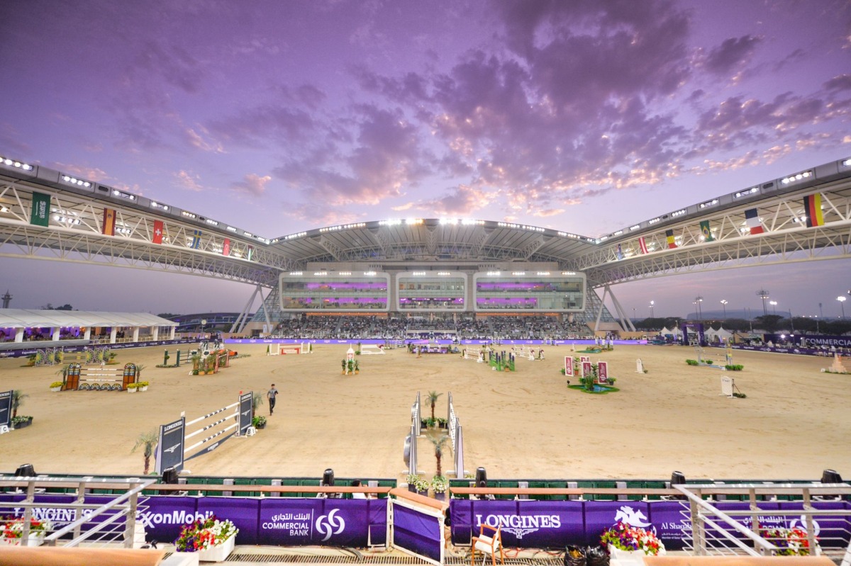 A file photo of a general view of the Longines Arena at Al Shaqab.