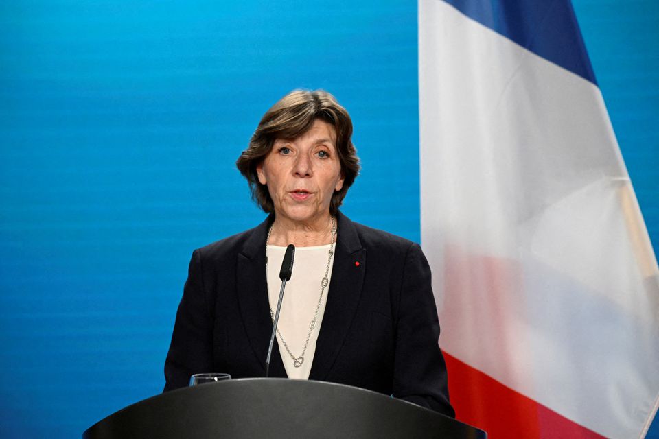 French Foreign Minister Catherine Colonna speaks during a news conference in Berlin on May 24, 2022.  File Photo / Reuters

