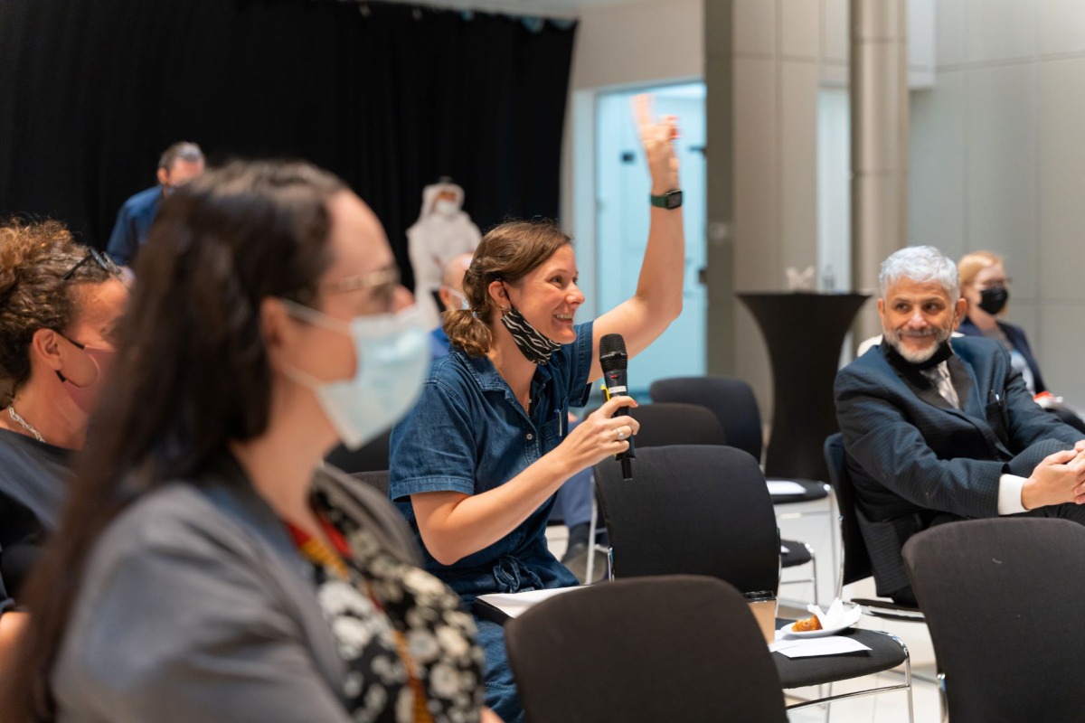 An activity at the VCUarts Qatar Research Week