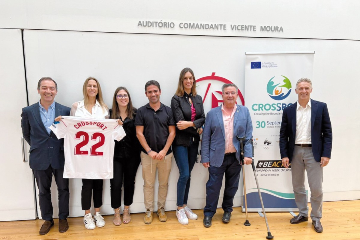 Officials at the CrosSport project’s launch in Lisbon, Portugal.