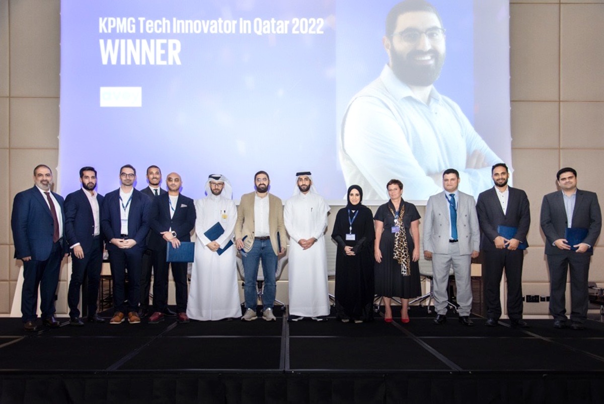 KPMG officials with winners and finalists of the recently concluded KPMG Private Enterprise Tech Innovator Competition - 2022 in Doha. 